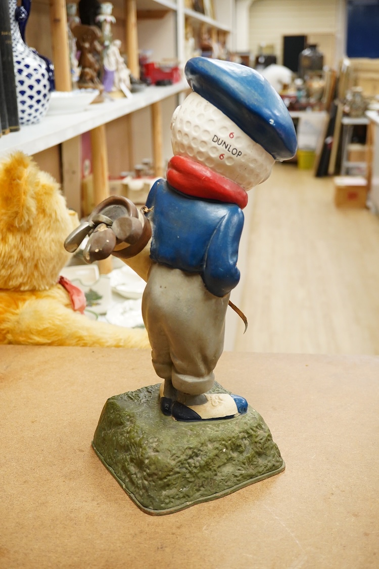 An advertising Dunlop Man composite figure of a golfer, 40cm